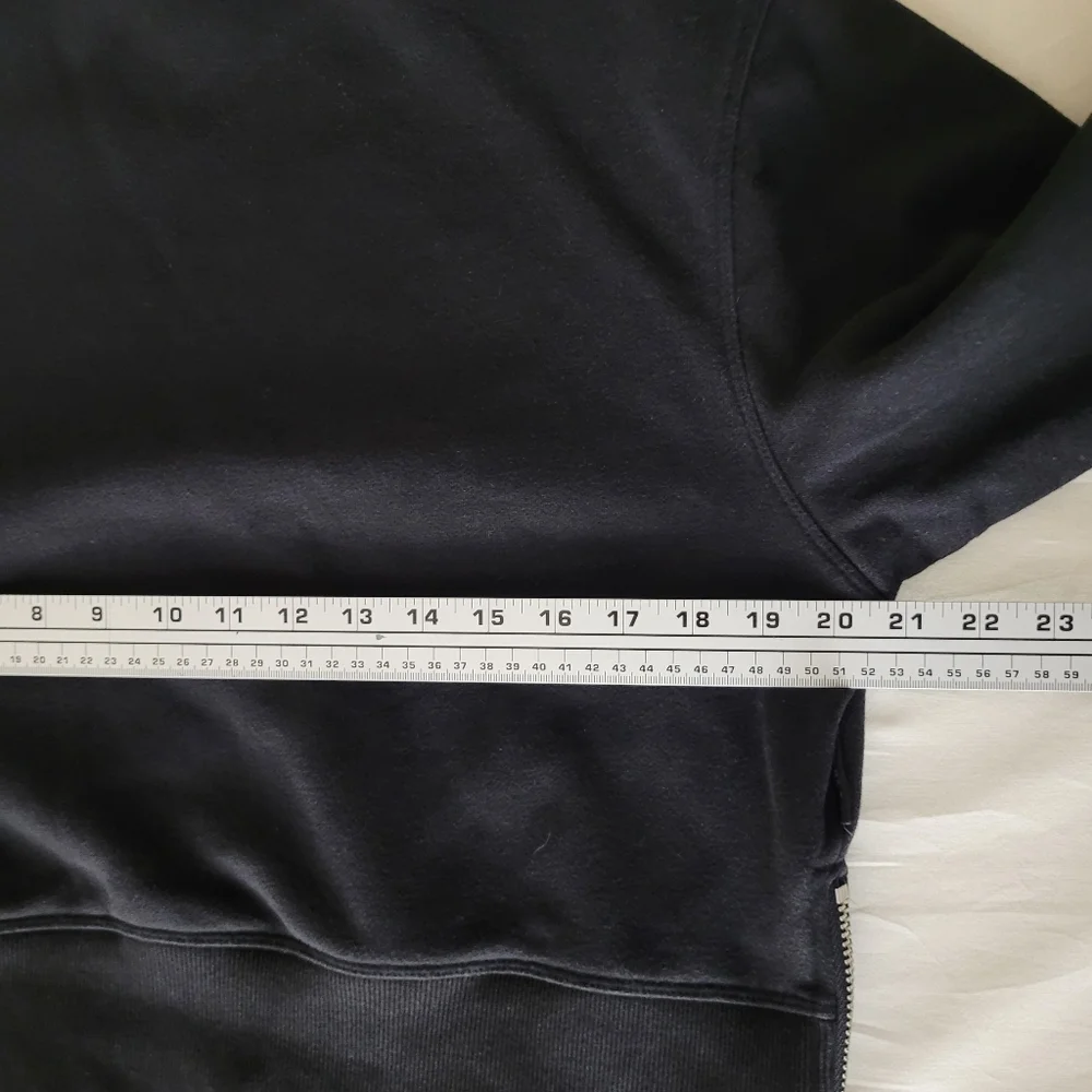 Varley Sweater Womens M Black Peached‎ Sweat Cotton Blend Ribbed Pullover